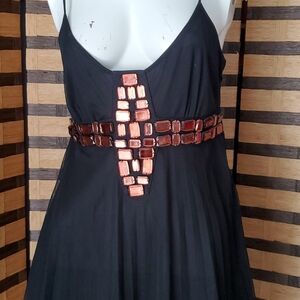 Tristan chiffon layered pleated tank